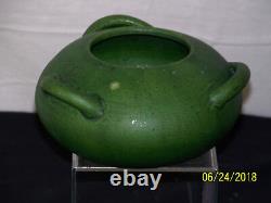 Rare-Cambridge Art Pottery Mission Arts & Crafts Mat Green Glaze Hanging Vase