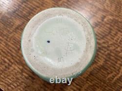 Rare Clifton Arts And Crafts Ceramic Pottery Vase Teal Green 1906 Model 117