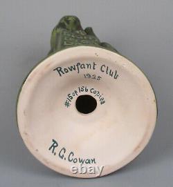 Rare Cowan Pottery Arts Crafts Rowfant Groundhog Candlestick Holder 1925 Green