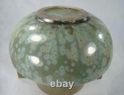 Rare FULPER Pottery CUCUMBER CRYSTALLINE Glaze Signed Arts & Crafts Vase 1916