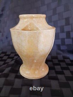 Rare Houghton Pottery Dalton, Ohio Arts & Crafts Cut Out Style Vase, EUC