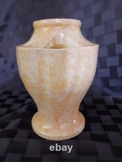 Rare Houghton Pottery Dalton, Ohio Arts & Crafts Cut Out Style Vase, EUC