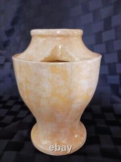 Rare Houghton Pottery Dalton, Ohio Arts & Crafts Cut Out Style Vase, EUC