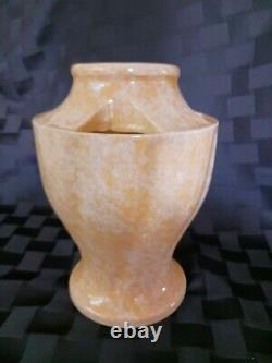 Rare Houghton Pottery Dalton, Ohio Arts & Crafts Cut Out Style Vase, EUC