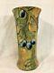 Rare Large Antique Arts & Crafts Pottery Vase With Plums C. 1915, Signed Weller