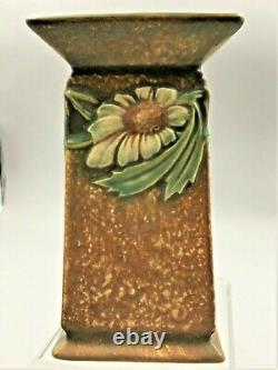 Rare Roseville Arts & Crafts Dahlrose Square Column Vase Ca1928 #419-6