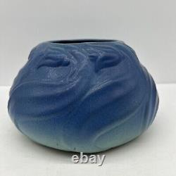 Rare Van Briggle Pottery Tulip Bowl Vase USA Arts & Crafts Turquoise Blue 4x8
