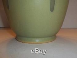 Rare Vintage Roseville Arts & Crafts Pottery Matte CARNELIAN Vase Green Antique