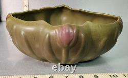 Rare Vintage Van Briggle Art Pottery Tulip Bowl/Vase Withfrog
