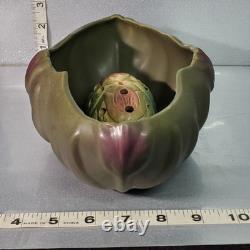 Rare Vintage Van Briggle Art Pottery Tulip Bowl/Vase Withfrog