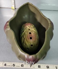 Rare Vintage Van Briggle Art Pottery Tulip Bowl/Vase Withfrog