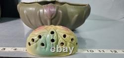 Rare Vintage Van Briggle Art Pottery Tulip Bowl/Vase Withfrog