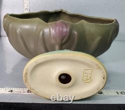 Rare Vintage Van Briggle Art Pottery Tulip Bowl/Vase Withfrog