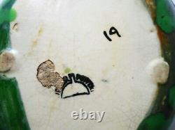 Rare Weller Arts & Crafts Signed Early 20th C Vint Cer Frog Bowl, Mottled Glaze