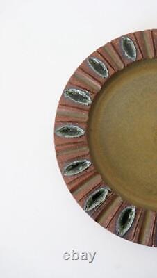 Raul Coronel California Modern Stoneware Plate Rich Glaze Great Design Signed