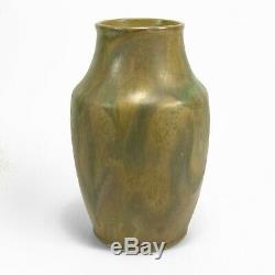 Red Wing Art Pottery 10.5 vase Nokomis teadust glaze arts & crafts matte green