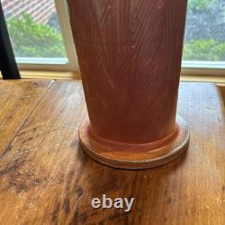 Ron Philbeck Pottery Large Cylinder Vase, Arts and Crafts Style
