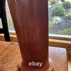 Ron Philbeck Pottery Large Cylinder Vase, Arts and Crafts Style