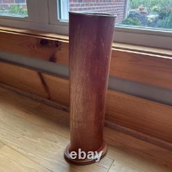 Ron Philbeck Pottery Large Cylinder Vase, Arts and Crafts Style