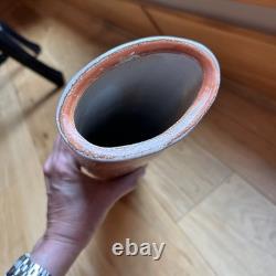 Ron Philbeck Pottery Large Cylinder Vase, Arts and Crafts Style