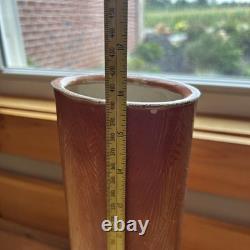 Ron Philbeck Pottery Large Cylinder Vase, Arts and Crafts Style