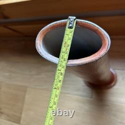 Ron Philbeck Pottery Large Cylinder Vase, Arts and Crafts Style