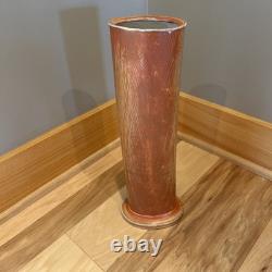 Ron Philbeck Pottery Large Cylinder Vase, Arts and Crafts Style