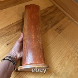 Ron Philbeck Pottery Large Cylinder Vase, Arts and Crafts Style