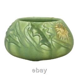 Rookwood 1907 Arts and Crafts Pottery Matte Green Dandelions Bowl 1069 (Duell)
