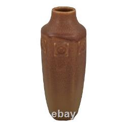Rookwood 1911 Vintage Arts And Crafts Pottery Matte Brown Ceramic Vase 1812