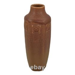 Rookwood 1911 Vintage Arts And Crafts Pottery Matte Brown Ceramic Vase 1812