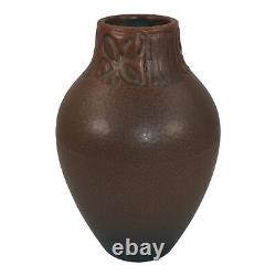 Rookwood 1913 Arts And Crafts Pottery Brown and Blue Ceramic Vase 933D Hentschel