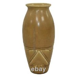 Rookwood 1919 Antique Arts And Crafts Pottery Mottled Tan Ceramic Vase 2390