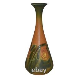 Rookwood 1919 Arts And Crafts Pottery Carved Matte Brown Vase 806B (Lincoln)