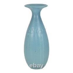 Rookwood 1919 Vintage Arts And Crafts Pottery Matte Blue Ceramic Vase 2398