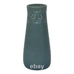 Rookwood 1920 Vintage Arts And Crafts Pottery Matte Blue Ceramic Vase 2111