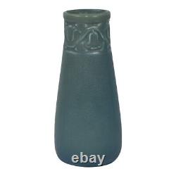Rookwood 1920 Vintage Arts And Crafts Pottery Matte Blue Ceramic Vase 2111