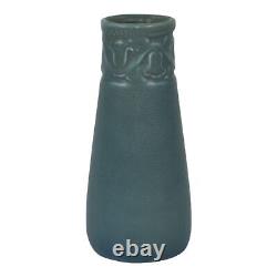 Rookwood 1920 Vintage Arts And Crafts Pottery Matte Blue Ceramic Vase 2111
