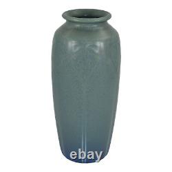 Rookwood 1921 Arts And Crafts Pottery Mottled Matte Blue Green Ceramic Vase 2393