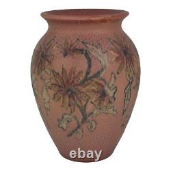 Rookwood 1923 Vintage Arts And Crafts Pottery Red Floral Ceramic Vase 363 Abel