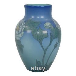 Rookwood 1924 Arts And Crafts Pottery Floral Blue Vellum Ceramic Vase 927E Diers