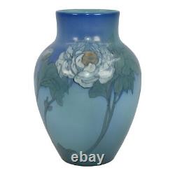 Rookwood 1924 Arts And Crafts Pottery Floral Blue Vellum Ceramic Vase 927E Diers