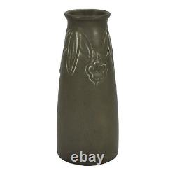 Rookwood 1924 Vintage Arts And Crafts Pottery Dark Matte Green Flower Vase 2108