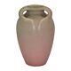 Rookwood 1924 Vintage Arts And Crafts Pottery Green Over Pink Ceramic Vase 2428