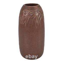 Rookwood 1924 Vintage Arts And Crafts Pottery Matte Brown Pine Cone Vase 1889