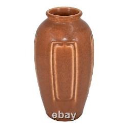 Rookwood 1925 Arts And Crafts Pottery Mottled Matte Brown Ceramic Vase 2400