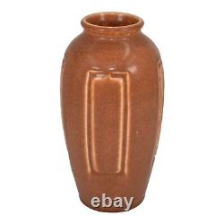 Rookwood 1925 Arts And Crafts Pottery Mottled Matte Brown Ceramic Vase 2400