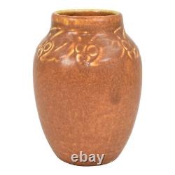 Rookwood 1925 Vintage Arts And Crafts Pottery Caramel Brown Ceramic Vase 2139