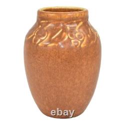 Rookwood 1925 Vintage Arts And Crafts Pottery Caramel Brown Ceramic Vase 2139