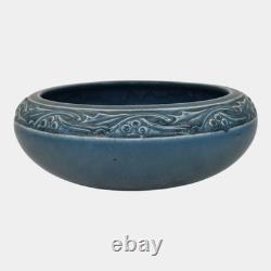 Rookwood 1926 Vintage Arts and Crafts Pottery Blue Leaf Band Bowl 2153